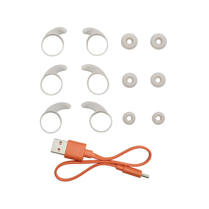 JBL Reflect Mini NC - White - Waterproof true wireless Noise Cancelling sport earbuds - Detailshot 5 image number null